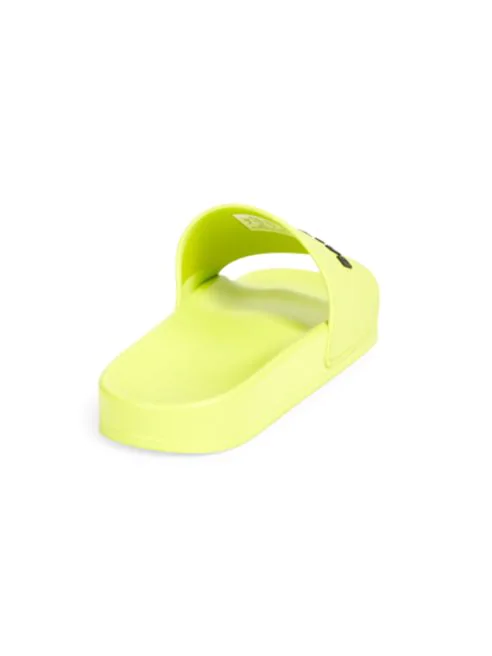 Balenciaga Logo Neon Pool Slides