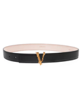 Versace V Logo Leather Belt