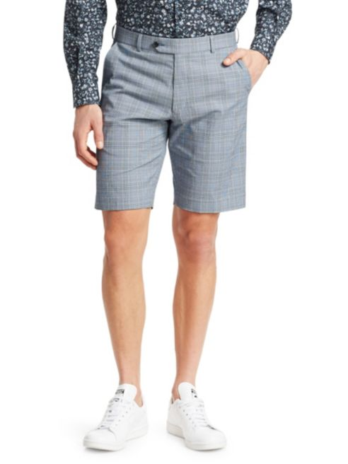 Saks Fifth Avenue Collection Plaid Seersucker Shorts
