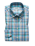 Eton Slim Fit Plaid Dress Shirt