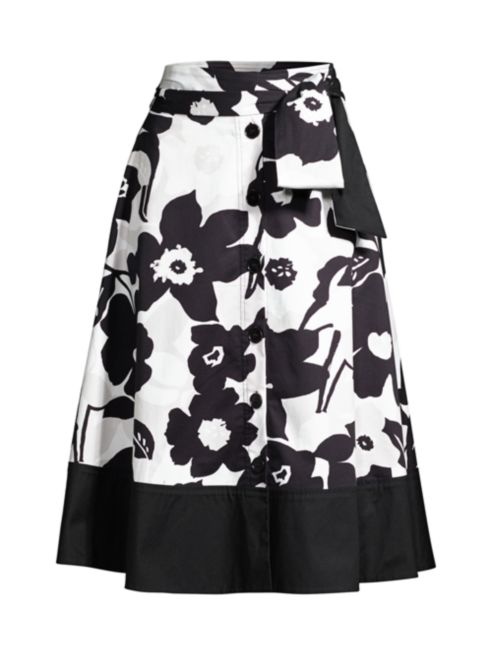 Natori Anemone Garden Button-Down Skirt