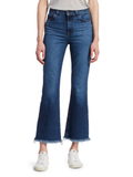 J Brand Julia High-Rise Frayed Hem Crop Flare Jeans