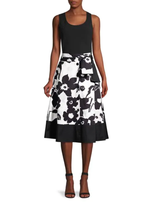 Natori Anemone Garden Button-Down Skirt