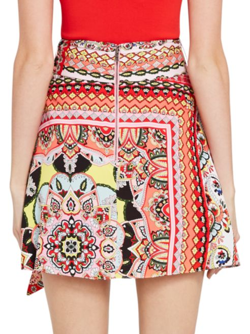 Alice + Olivia Helina Patchwork Floral Mini Skirt