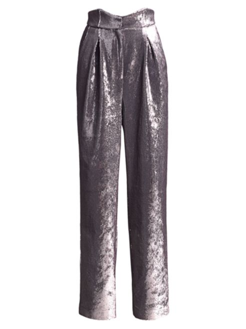 Retrof?te Jean Sequin Wide-Leg Pants