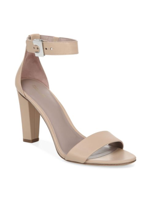 Diane von Furstenberg Chainlink Ankle-Strap Leather Sandals