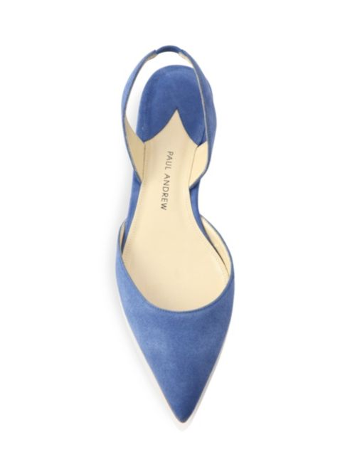 Paul Andrew Rhea Suede Slingback Flats