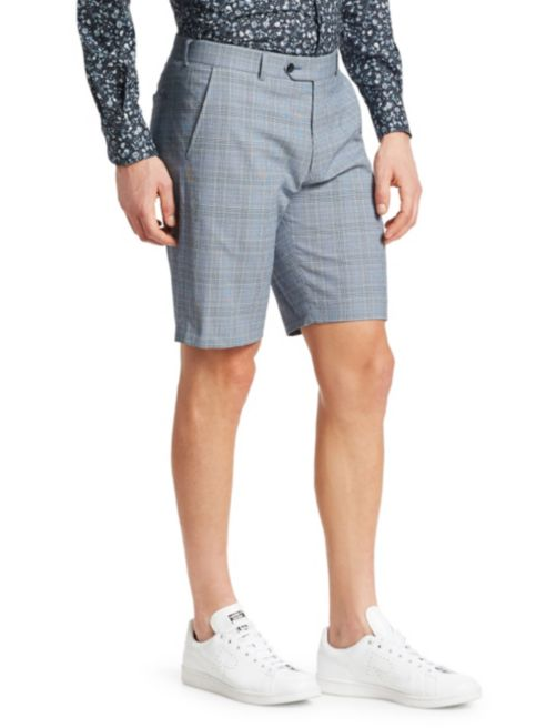 Saks Fifth Avenue Collection Plaid Seersucker Shorts