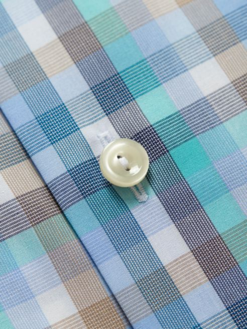 Eton Slim Fit Plaid Dress Shirt