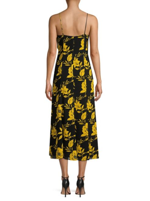 Jay Godfrey Rita Floral Spaghetti-Strap Dress