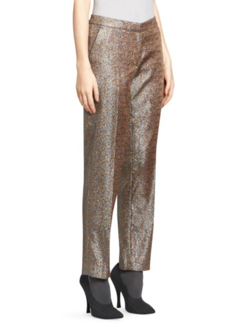 Dries Van Noten Lurex Straight-Leg Trousers