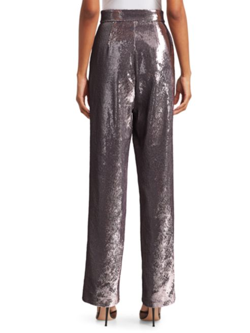 Retrof?te Jean Sequin Wide-Leg Pants
