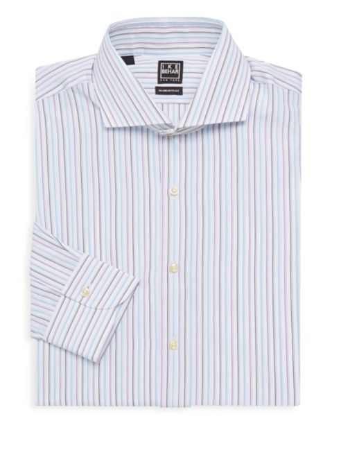 Ike Behar Contemporary Fit Markus Striped Dress Shirt