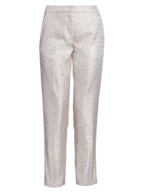 Dries Van Noten Lurex Straight-Leg Trousers