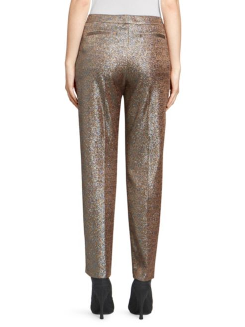 Dries Van Noten Lurex Straight-Leg Trousers