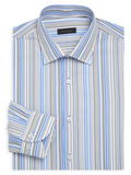 Saks Fifth Avenue Collection Classic-Fit Multi-Stripe Cotton Dress Shirt