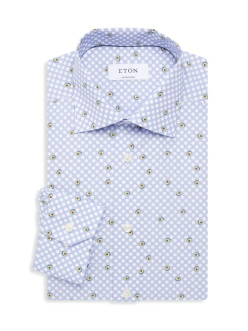 Eton Contemporary-Fit Avocado Print Dress Shirt