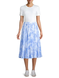 Michael Kors Pleated Tie-Dye Skirt